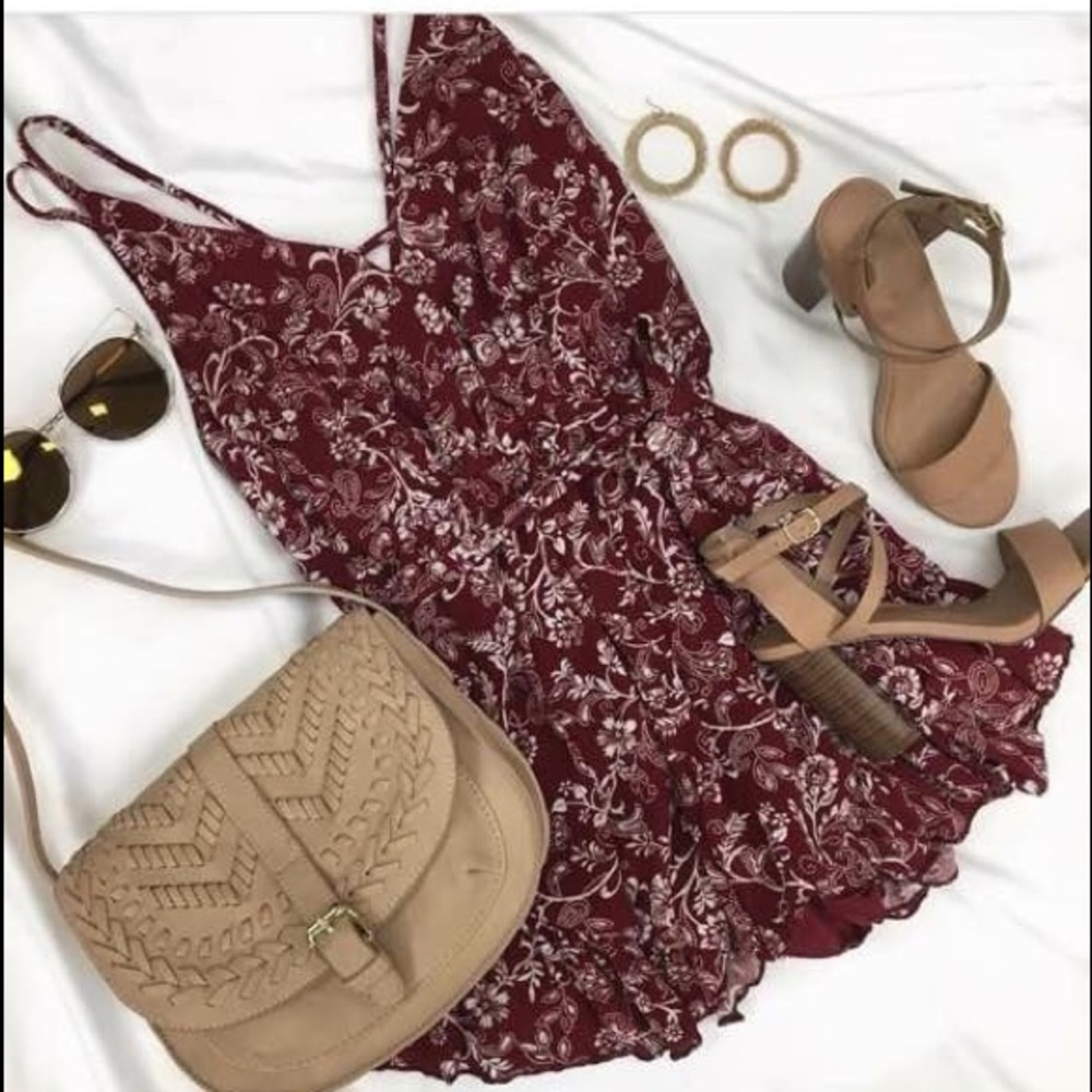 NWT  Strappy Flounced Hem Romper - Picture 4 of 8